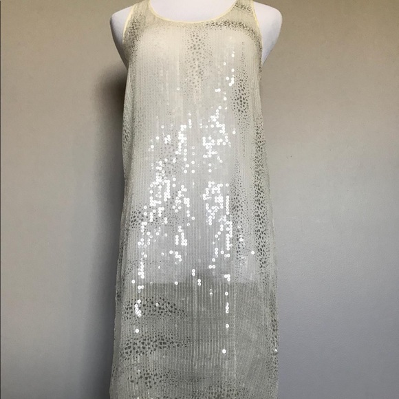 Vintage sheer mesh sequin dress overlay - Picture 6 of 10